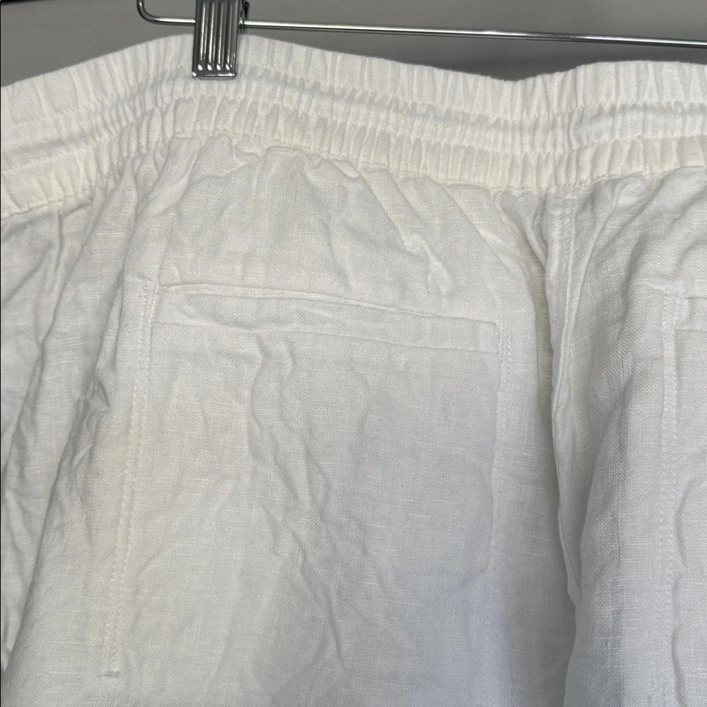 Athleta women’s 100% linen size 18‎ White Joggers